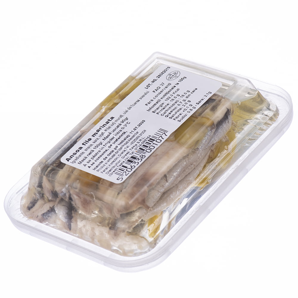 File de anșoa marinat 150 gr - anșoa fără sare, paste cu anșoa