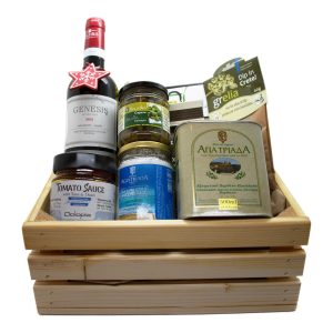Coș cadou de Crăciun MAGIREMA Greek Taste - kit de gătit grecesc