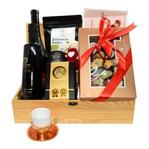 Coș cadou de Crăciun THISAVROS Greek Taste - cufărul de lux